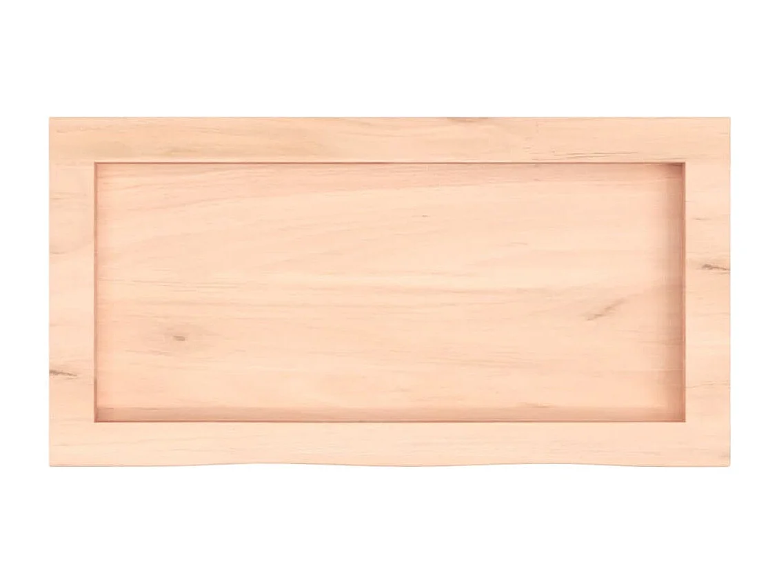 Ripiano a Parete 60x30x(2-4) cm Massello Rovere Non Trattato