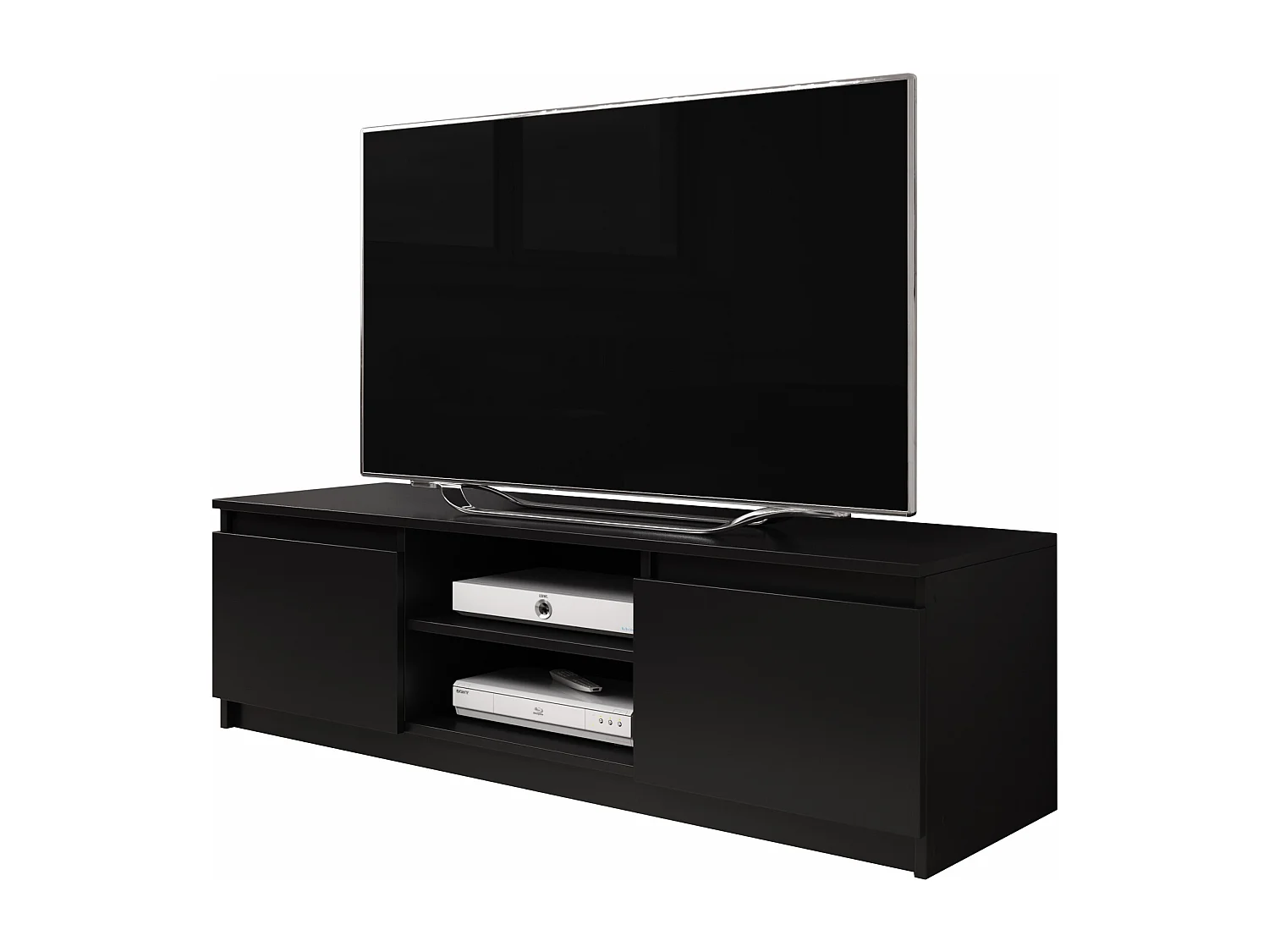 TV-Möbel - 120 cm - Graphitschwarz - ohne LED - PERMYS