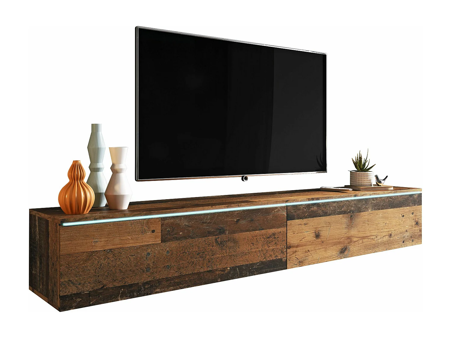 Meuble TV - 180 cm - old style - avec LED - KANE