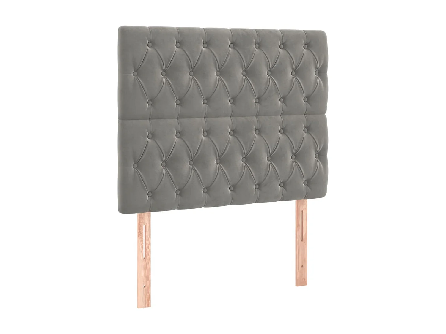Cadre de lit sans matelas gris clair 90x200 cm velours
