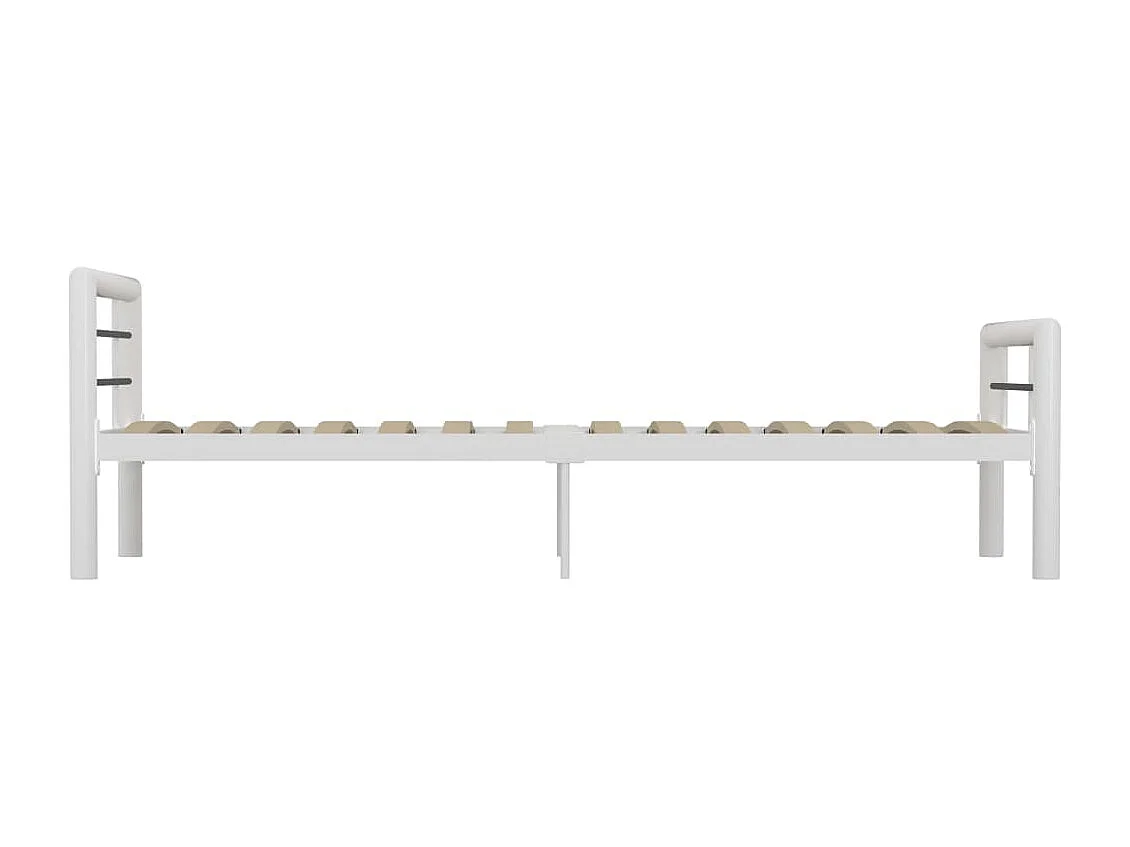 Bedframe metaal wit en zwart 100x200 cm