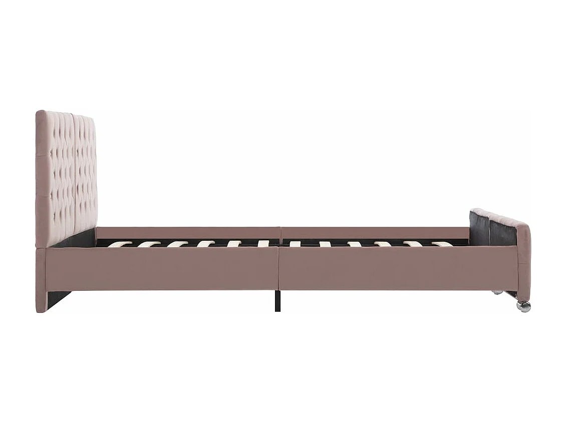 Bettgestell Rosa Samt 160x200 cm