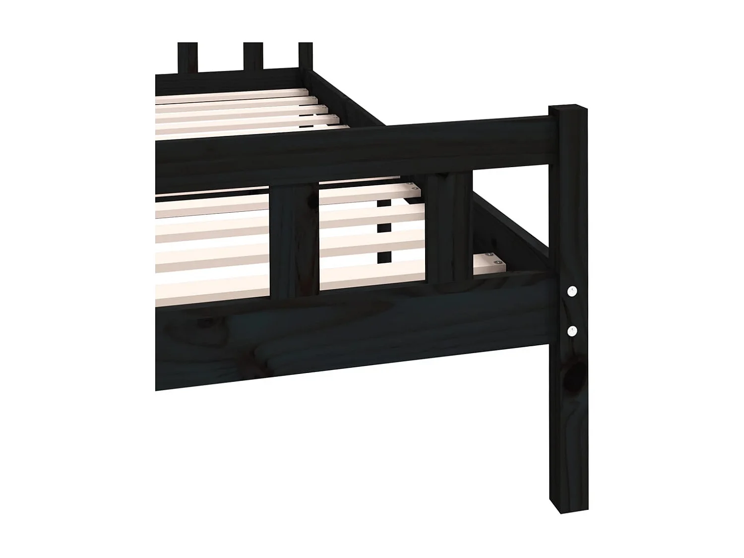 Giroletto Nero in Legno Massello 120x200 cm