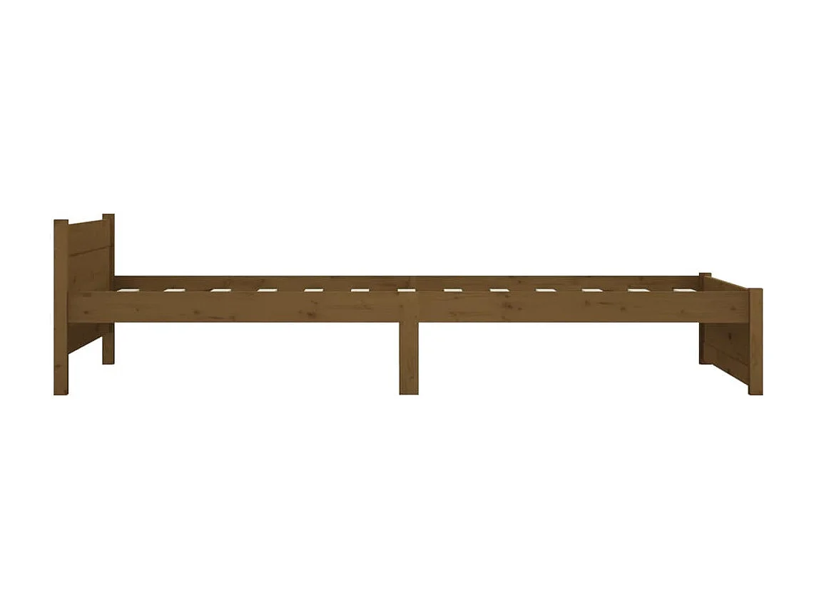 Massivholzbett Honigbraun 90x190 cm