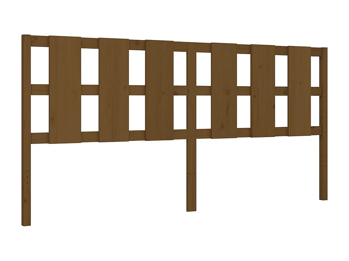 Cadre de lit sans matelas marron miel 200x200cm bois pin massif