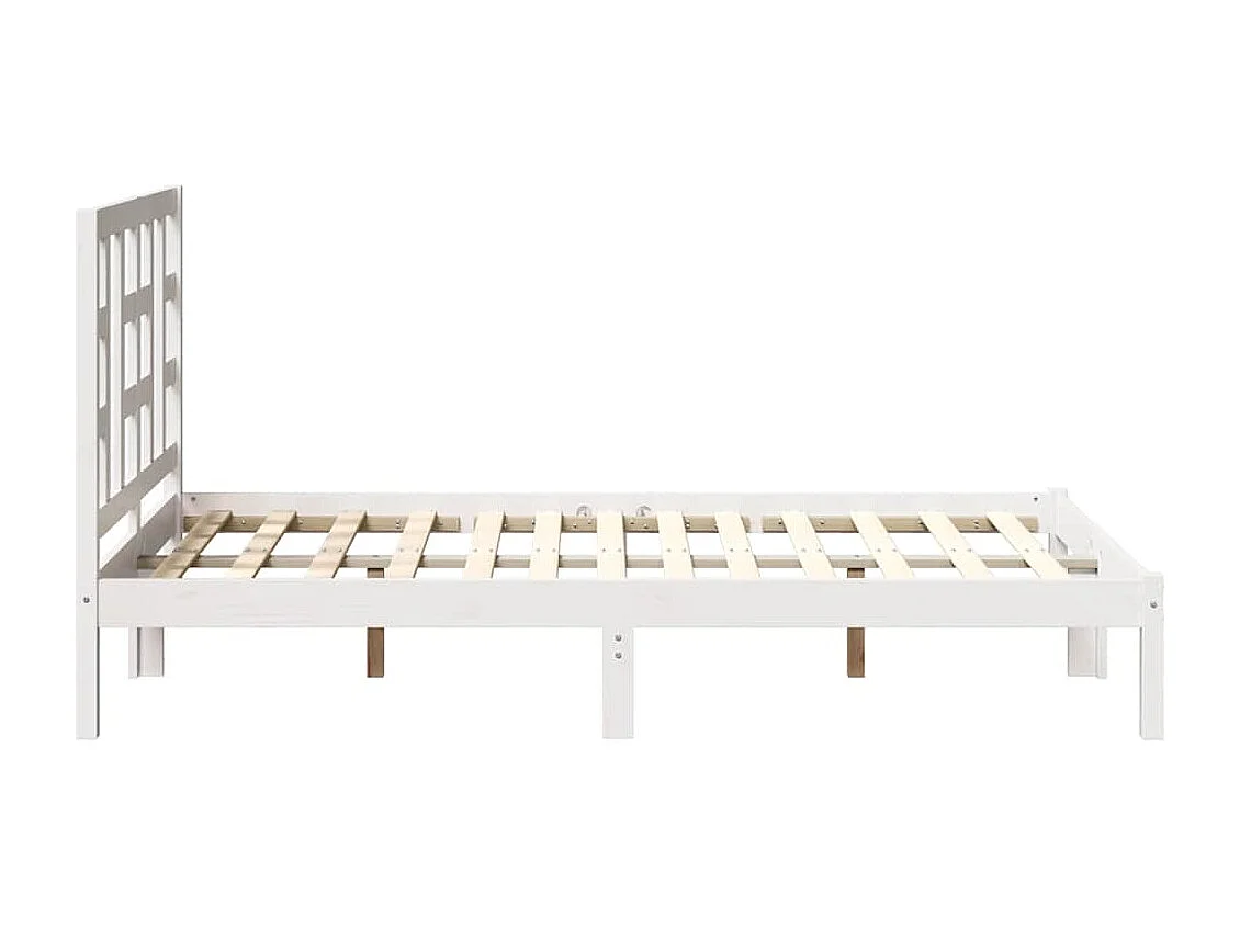 Estrutura de cama 120x200 cm madeira maciça branco