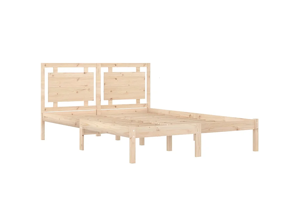 Estrutura de cama 200x200 cm madeira maciça