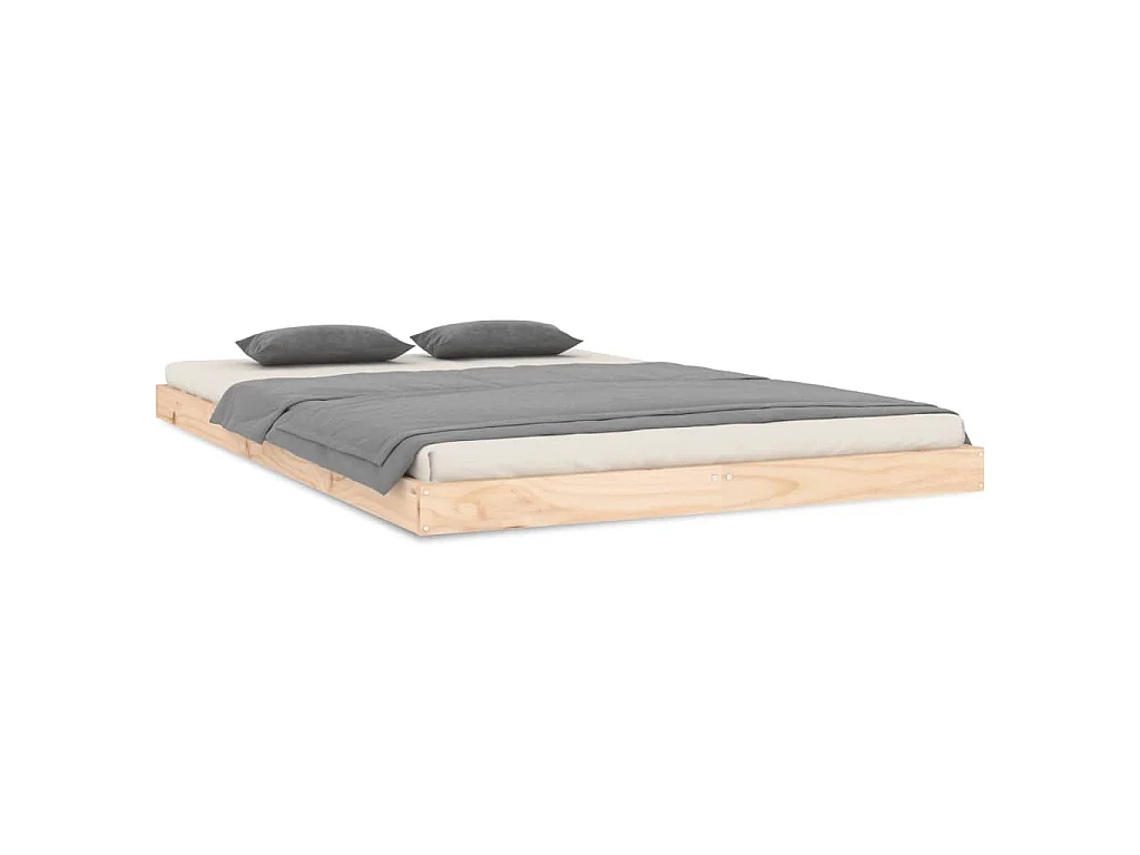 Cadre de lit sans matelas 120x200 cm bois de pin massif