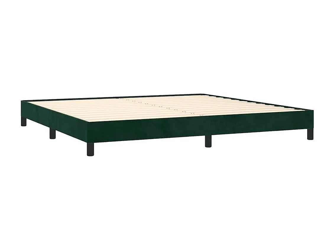 Cadre de lit sans matelas vert foncé 200x200 cm velours