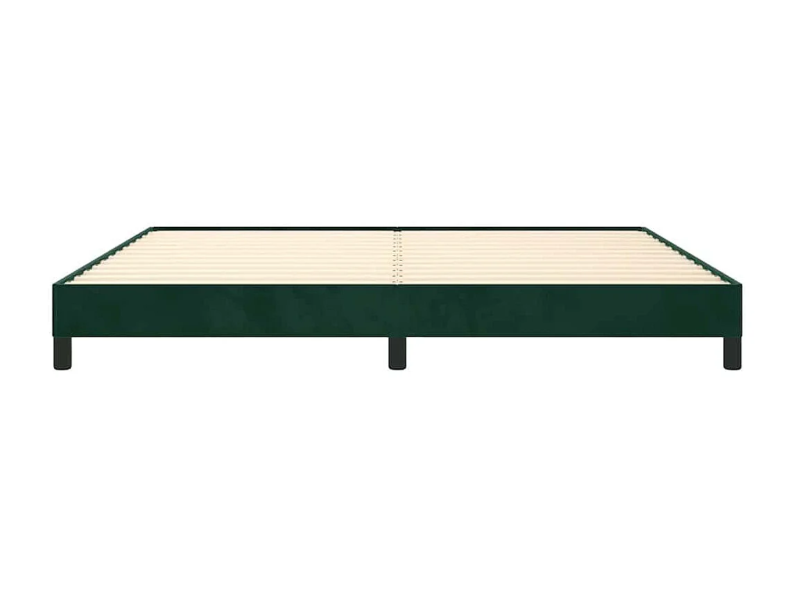 Cadre de lit sans matelas vert foncé 200x200 cm velours