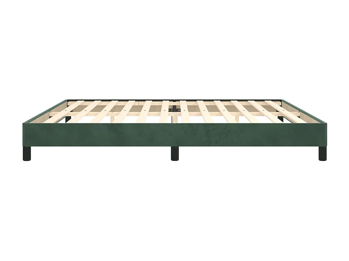 Cadre de lit sans matelas vert foncé 200x200 cm velours