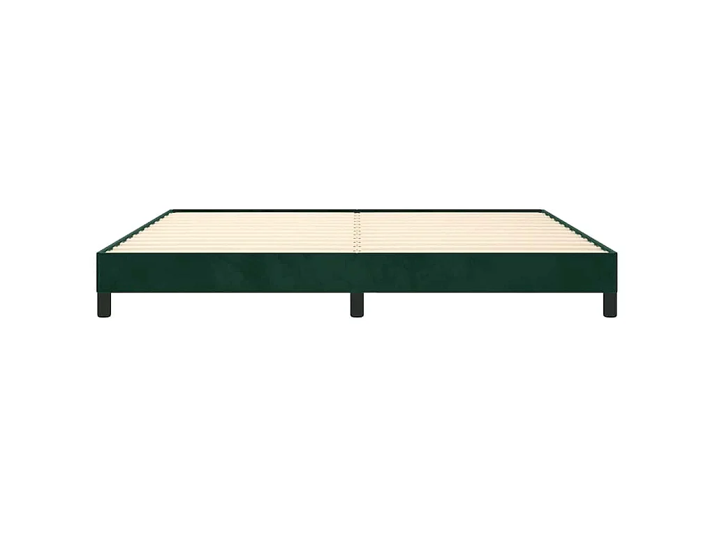 Cadre de lit sans matelas vert foncé 200x200 cm velours