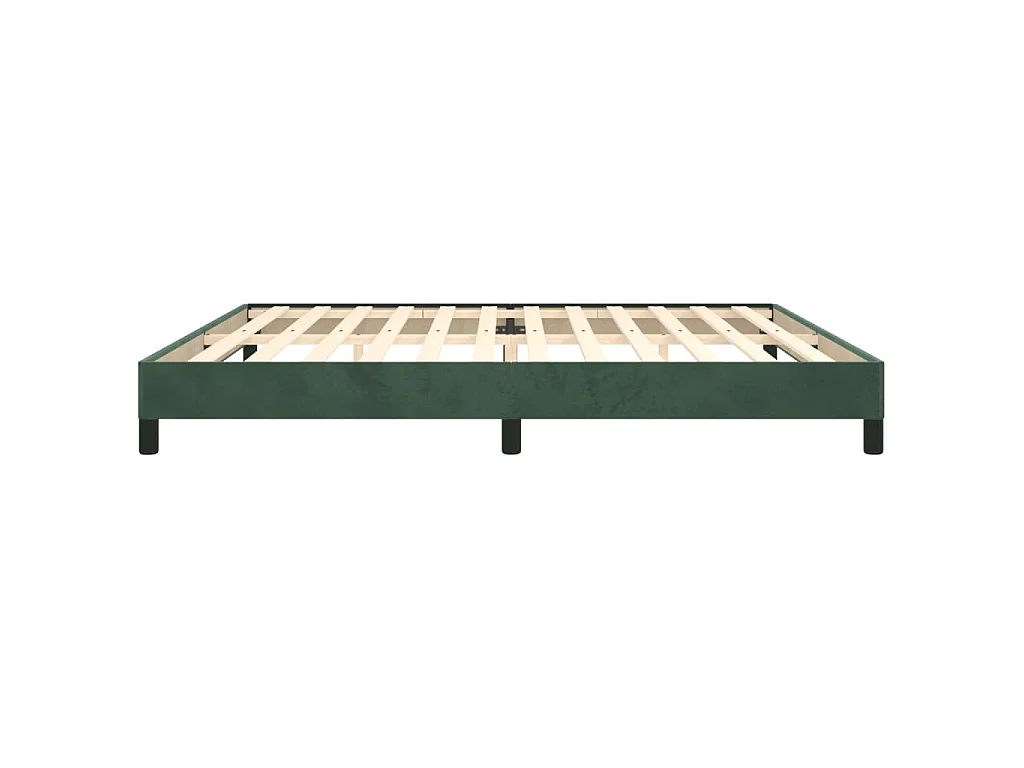 Cadre de lit sans matelas vert foncé 200x200 cm velours