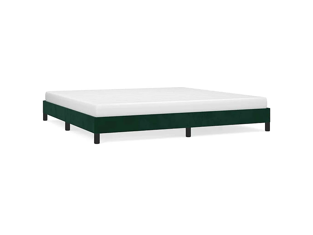 Bettgestell ohne Matratze Dunkelgrün 200x200 cm Samt