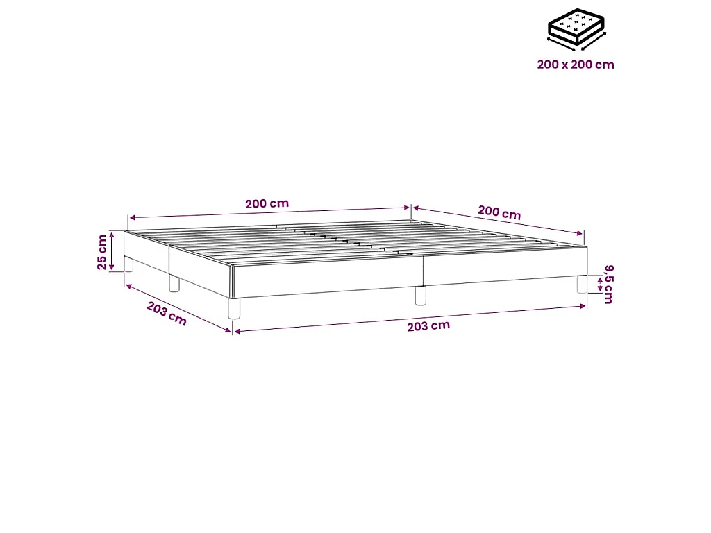 Bettgestell ohne Matratze Dunkelgrün 200x200 cm Samt