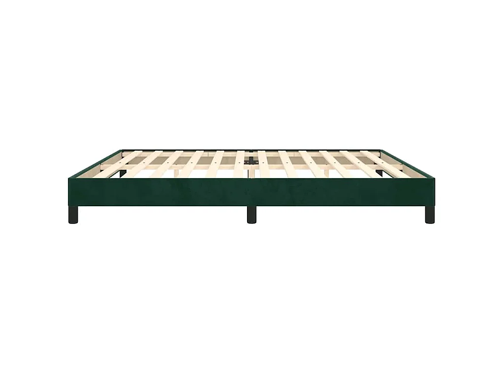 Bettgestell ohne Matratze Dunkelgrün 200x200 cm Samt