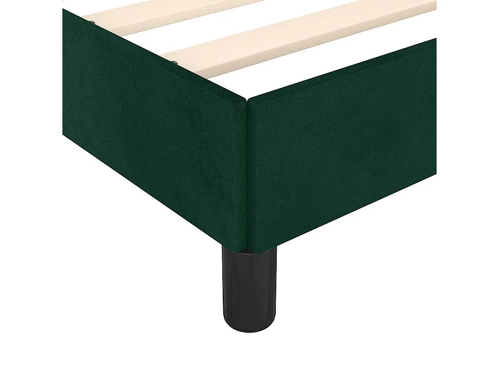 Cadre de lit sans matelas vert foncé 200x200 cm velours