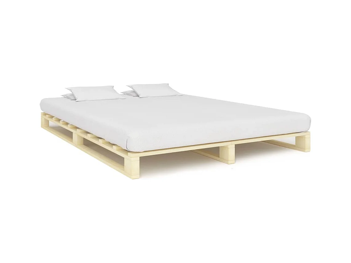 Cadre de lit de palette sans matelas 180x200 cm bois massif pin