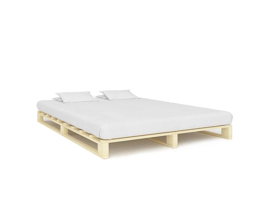 Cadre de lit de palette sans matelas 180x200 cm bois massif pin