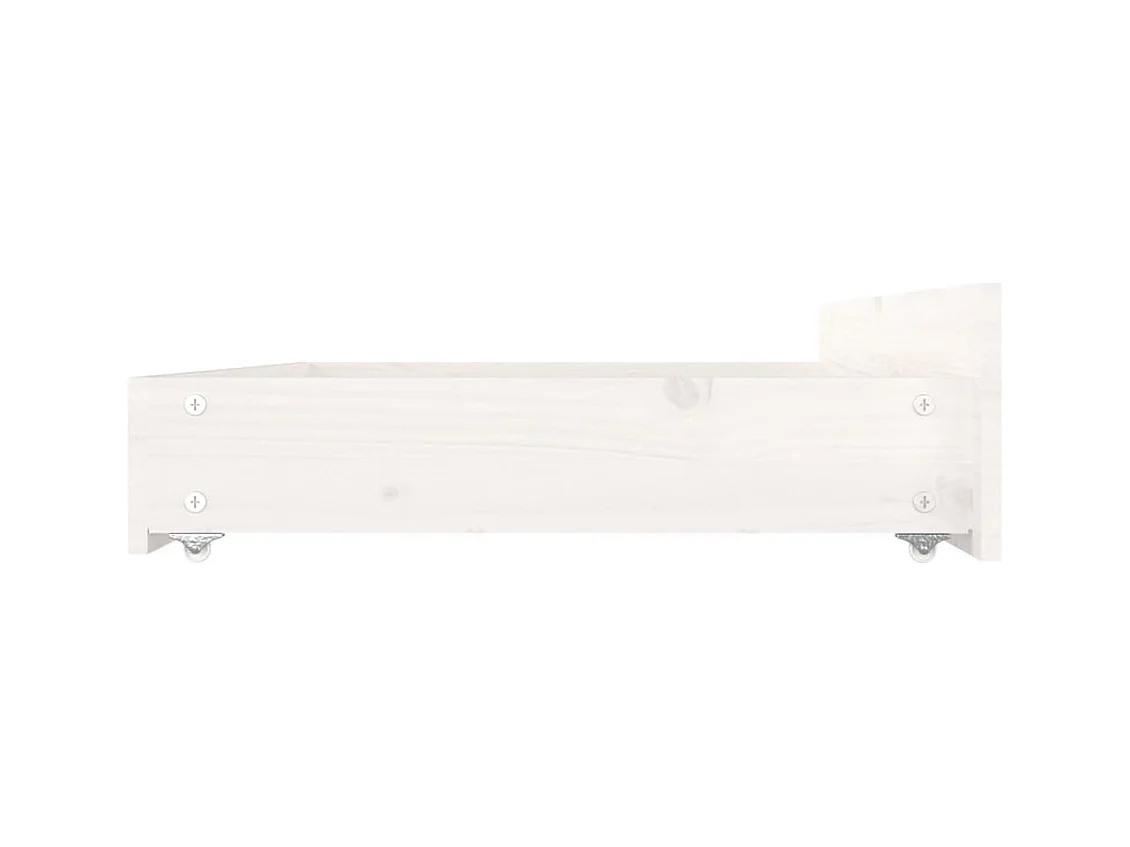 Bedframe met lades wit 140x190 cm