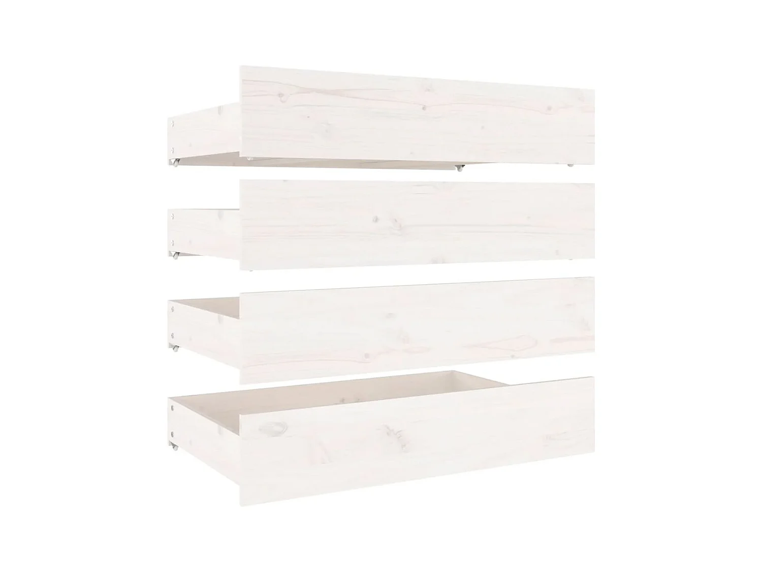 Cadre de lit sans matelas avec tiroirs blanc 140x190 cm