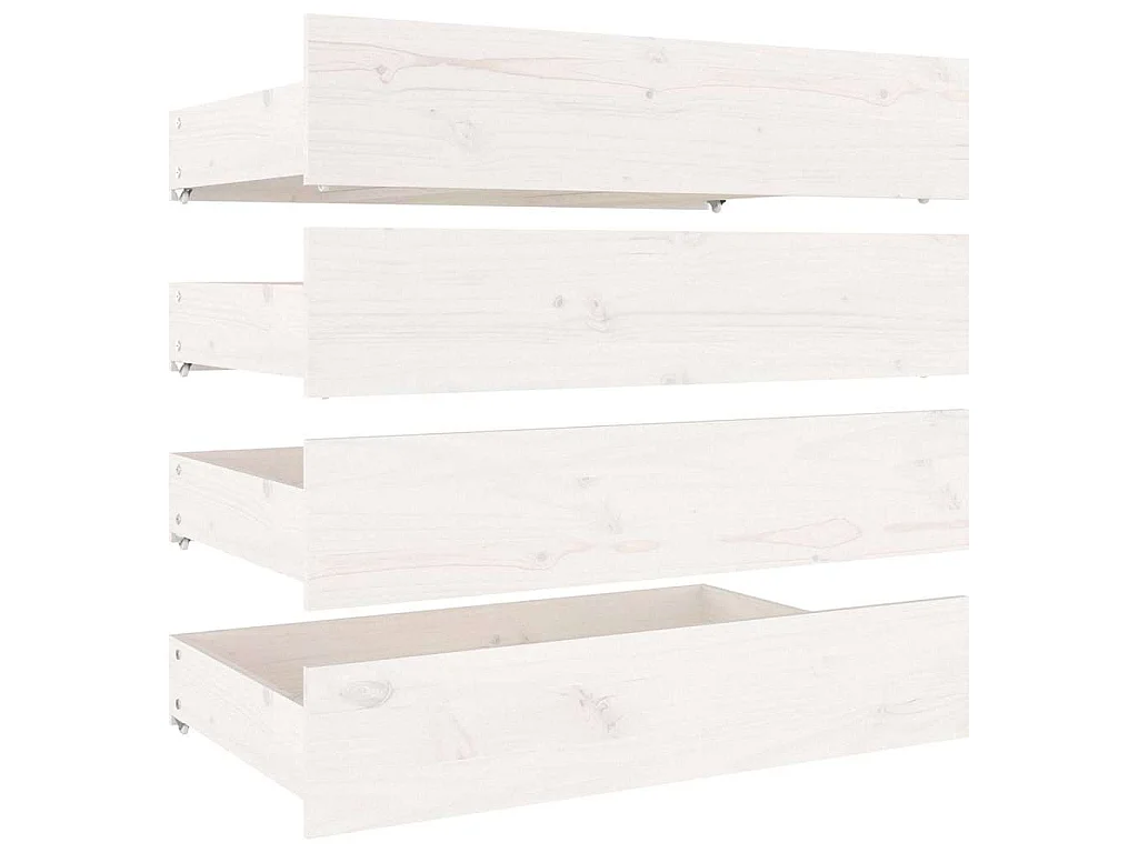 Giroletto con Cassetti Bianco 140x190 cm