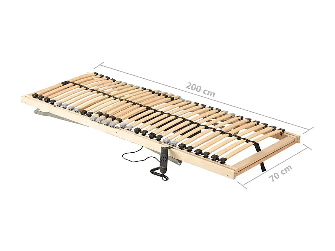 Lattenbodem met 28 latten 7 zones elektrisch 70x200 cm