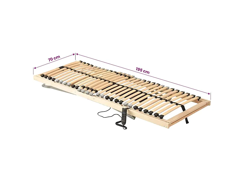 Estrado de ripas elétrico com 28 ripas 7 zonas 70x200 cm