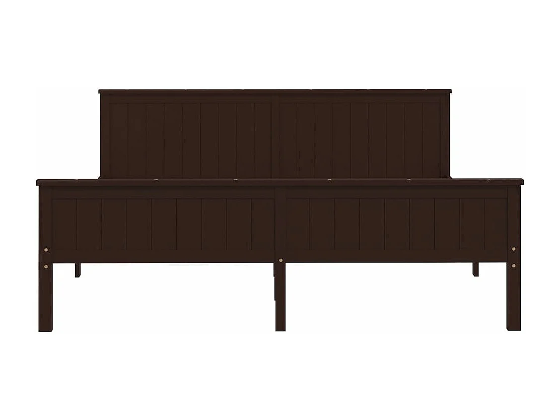 Estrutura de cama 200x200 cm pinho maciço castanho-escuro