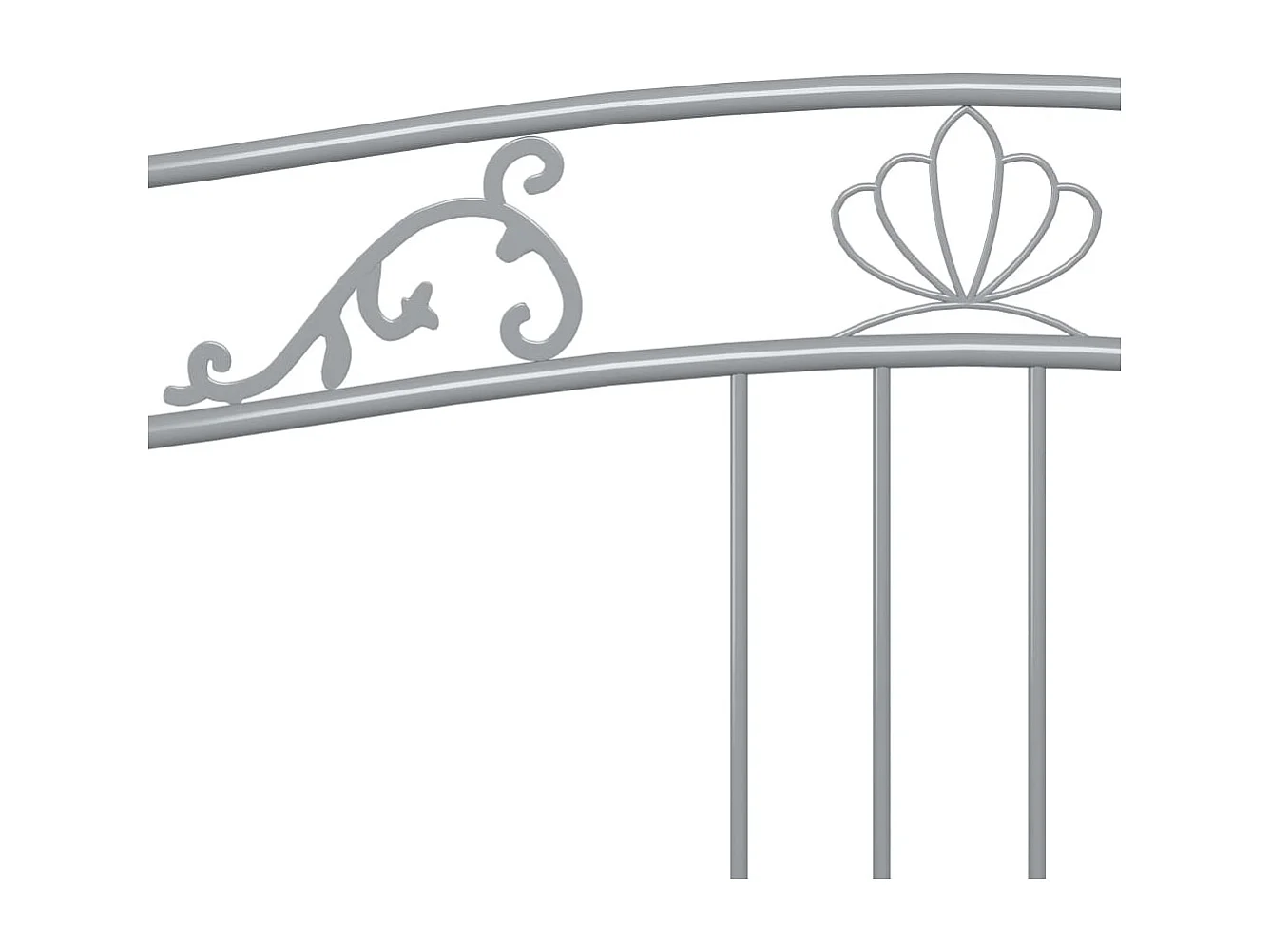 Slaapbank metaal grijs 90x200 cm