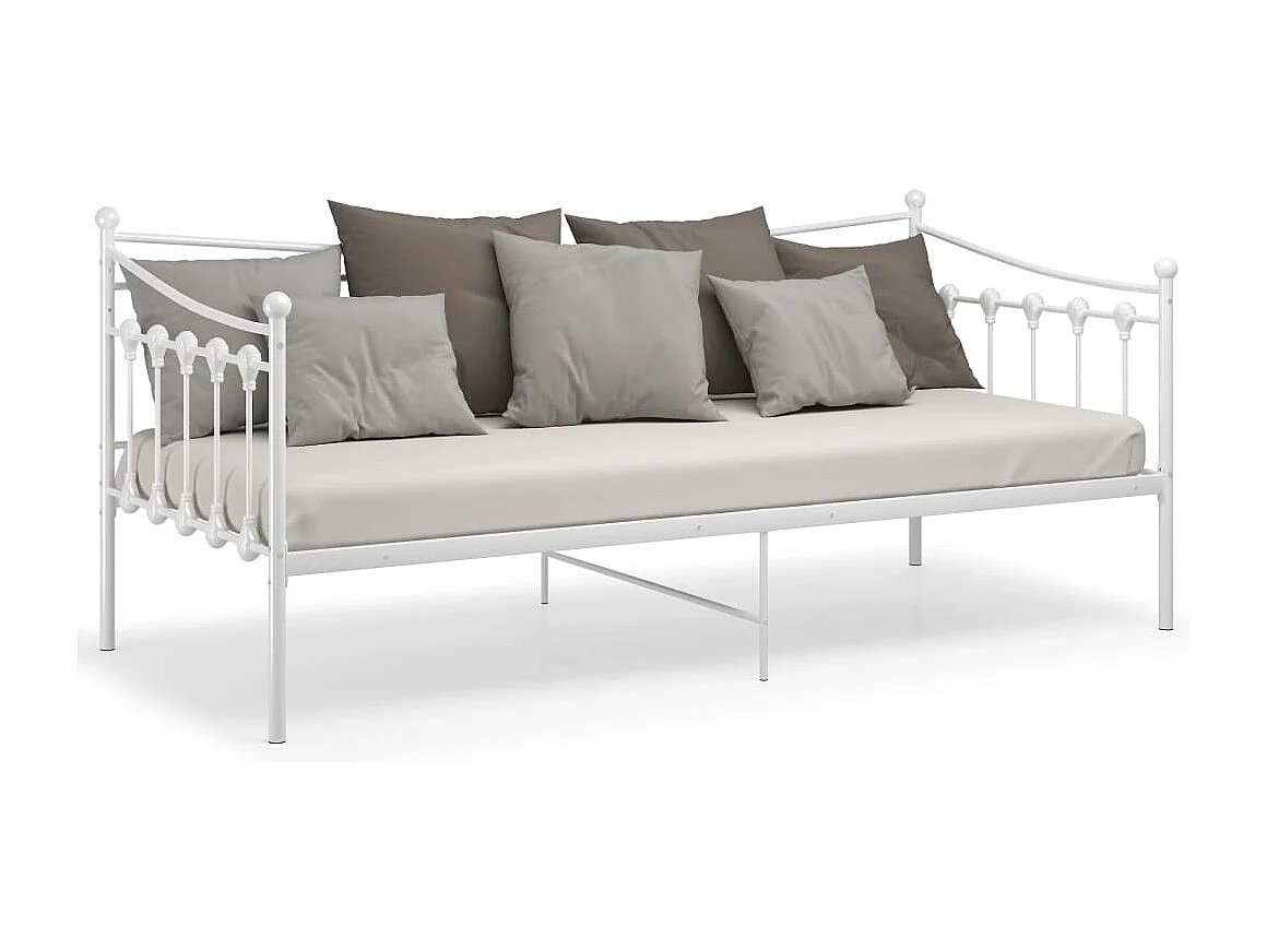 Sofá-cama 90x200 cm metal branco