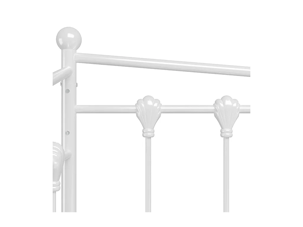 Cadre de canapé-lit sans matelas blanc métal 90x200 cm