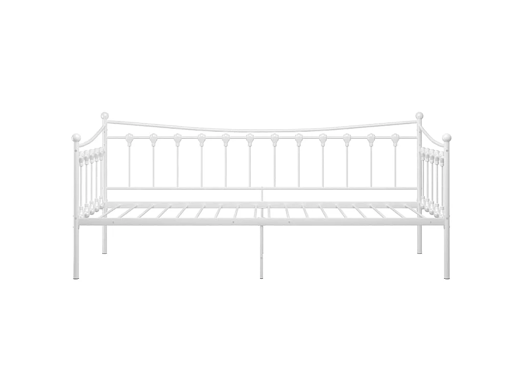 Slaapbank metaal wit 90x200 cm