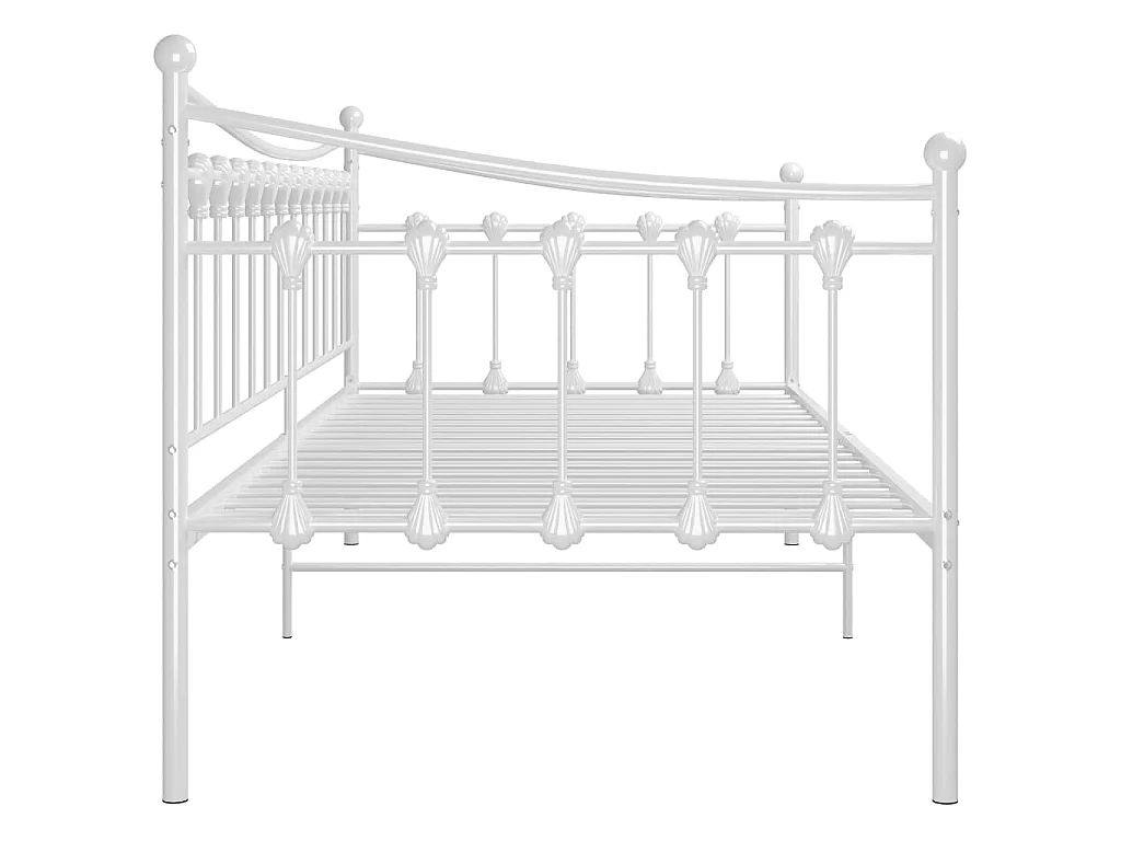 Slaapbank metaal wit 90x200 cm