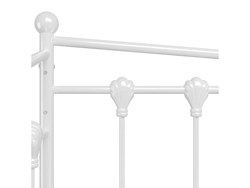 Slaapbank metaal wit 90x200 cm