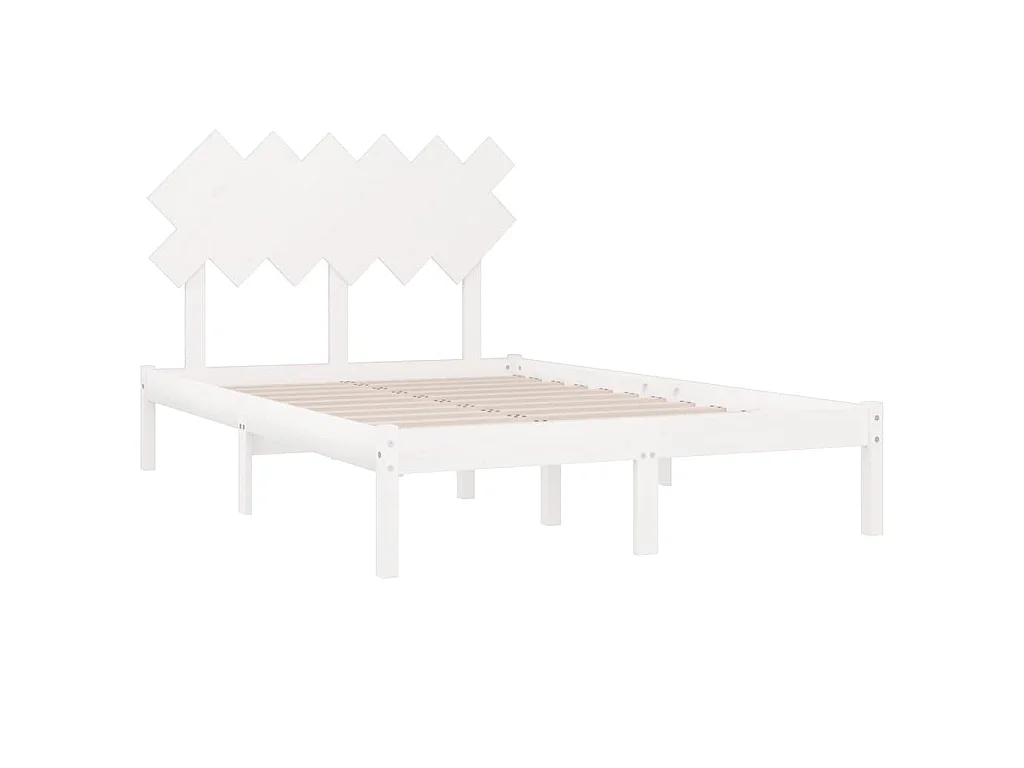 Massivholzbett Weiß 120x200 cm
