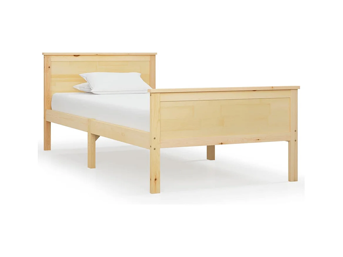 Cadre de lit sans matelas bois de pin massif 90x200 cm