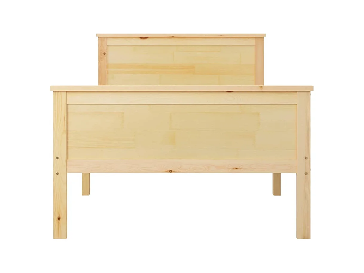 Cadre de lit sans matelas bois de pin massif 90x200 cm