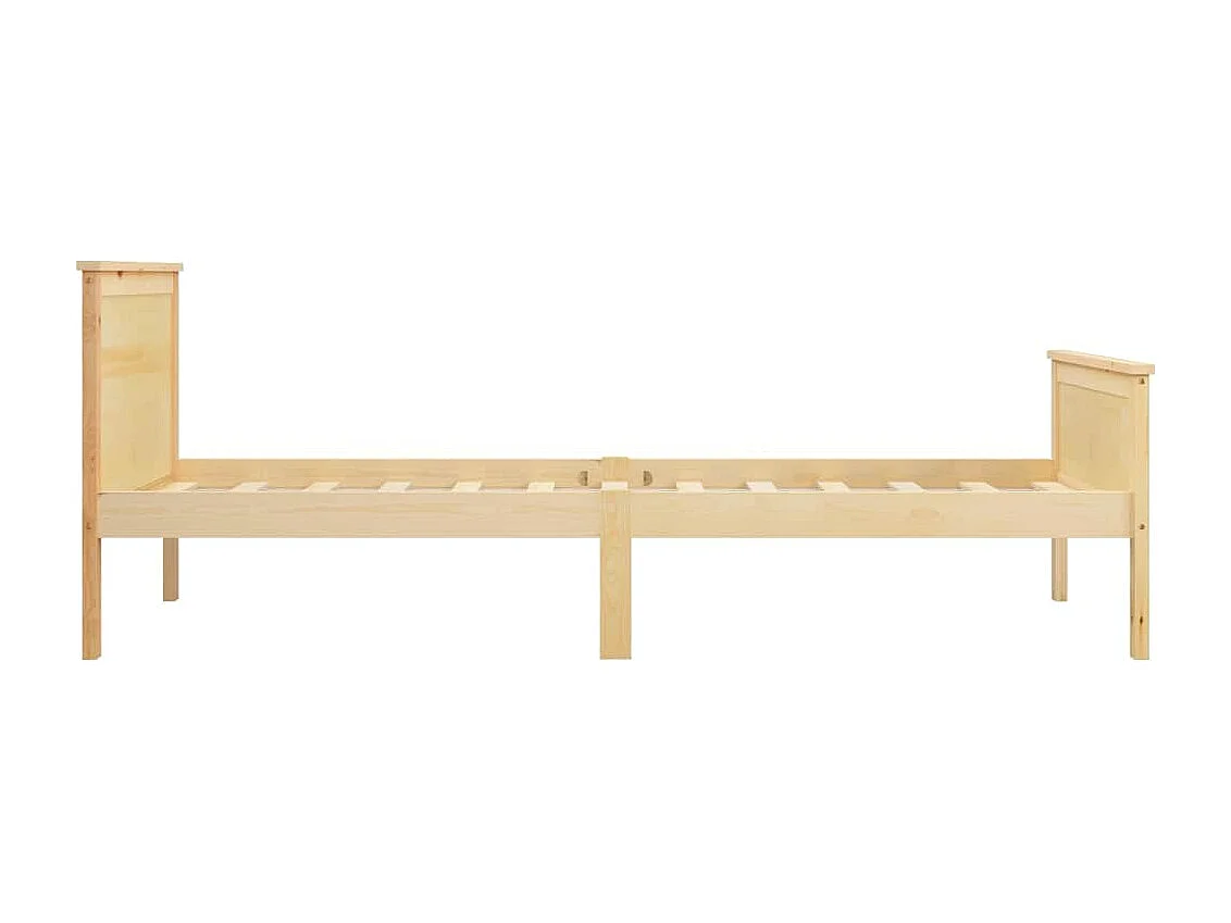 Cadre de lit sans matelas bois de pin massif 90x200 cm