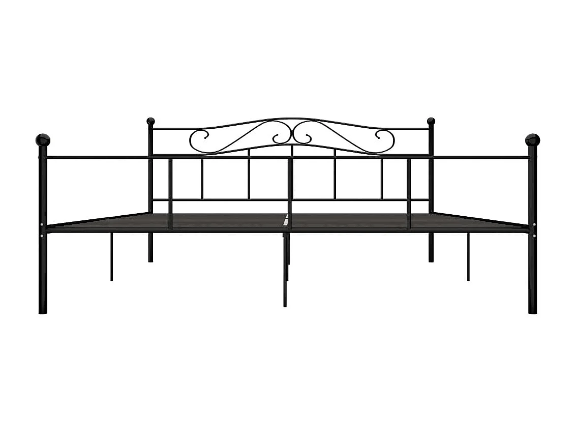 Bettgestell Schwarz Metall 200×200 cm