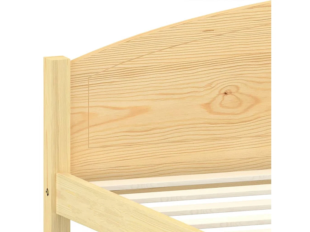 Cadre de lit sans matelas bois massif de pin 160x200 cm