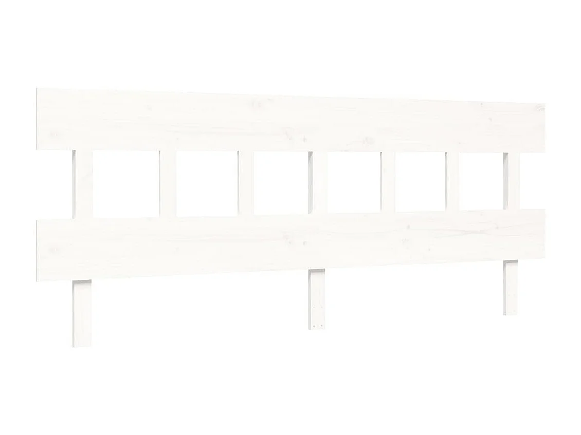 Cadre de lit sans matelas blanc bois massif de pin