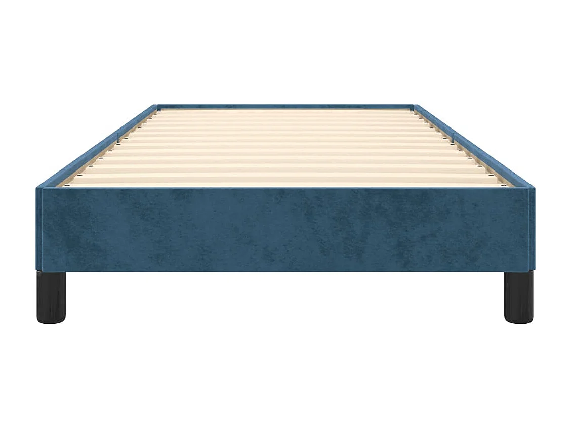 Cadre de lit sans matelas bleu foncé 100x200 cm velours
