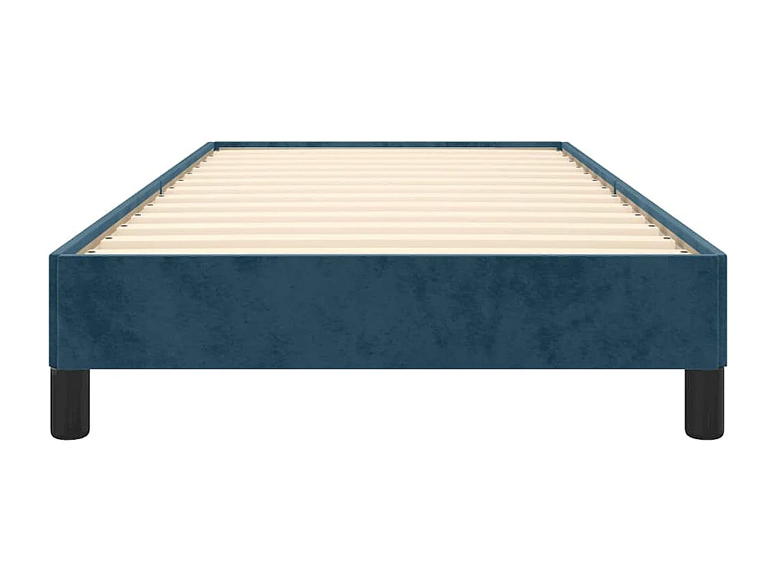 Cadre de lit sans matelas bleu foncé 100x200 cm velours