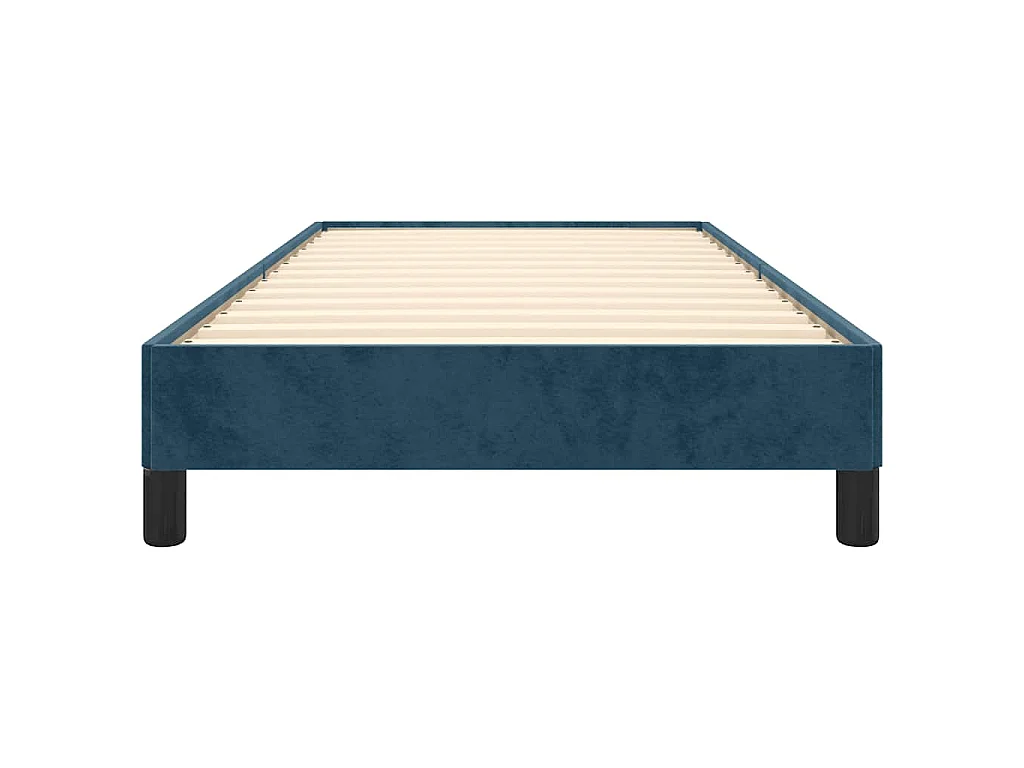 Cadre de lit sans matelas bleu foncé 100x200 cm velours