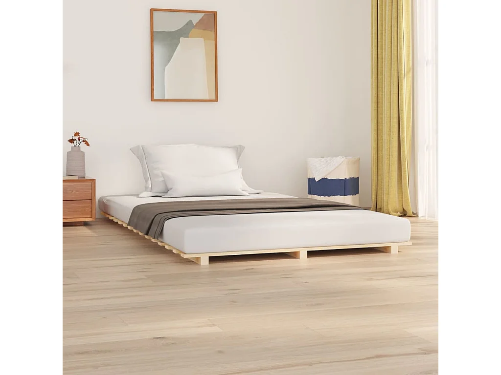 Bedframe massief grenenhout 135x190 cm