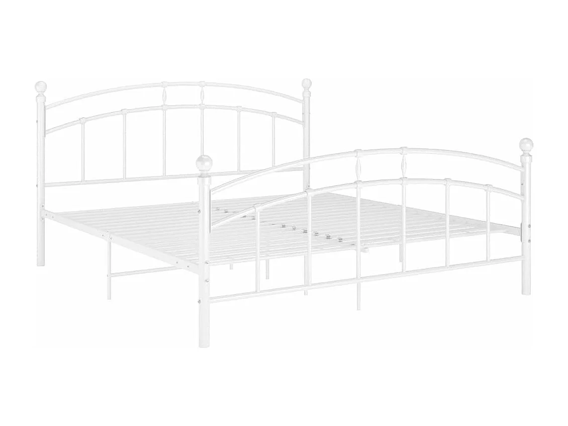 Bettgestell Weiß Metall 180x200 cm