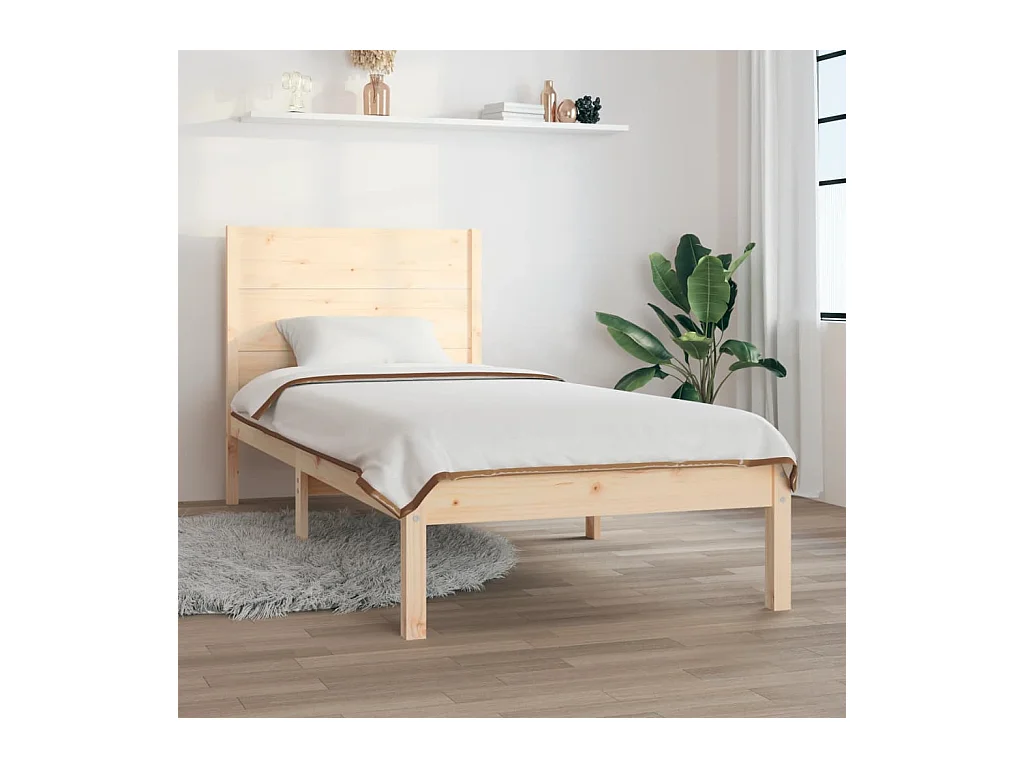 Cadre de lit sans matelas 100x200 cm bois massif de pin