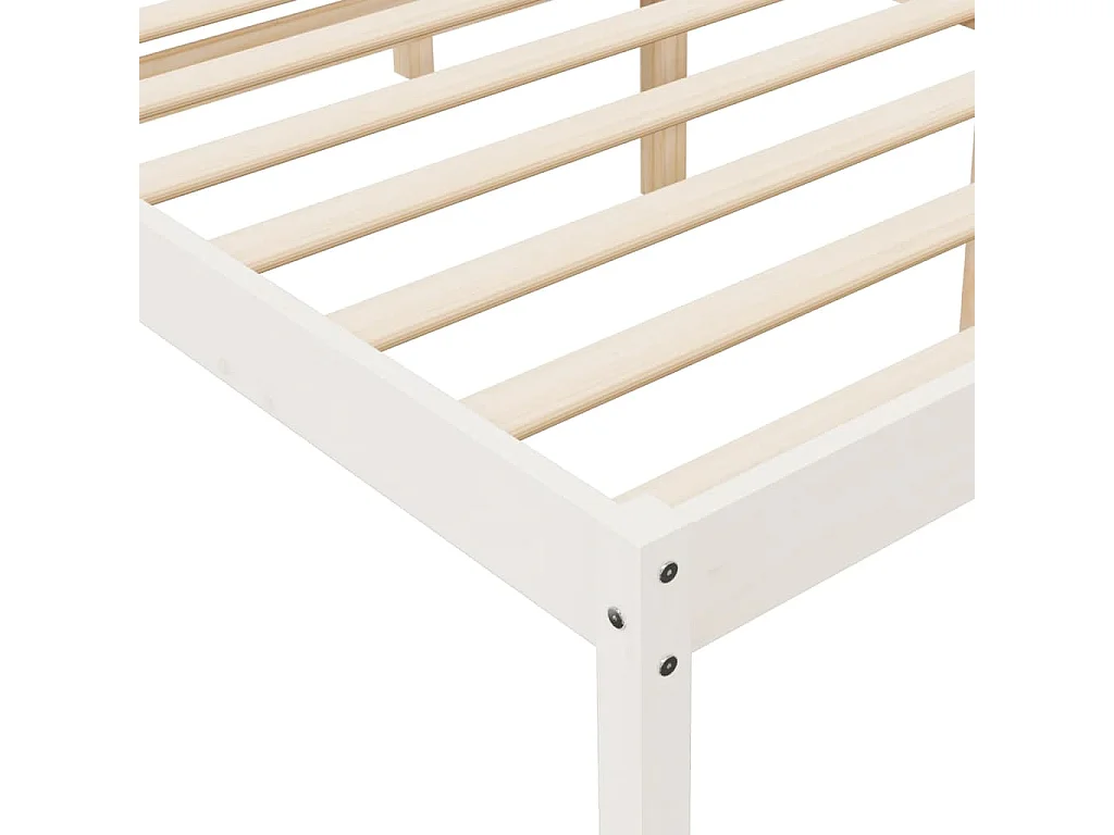 Letto per Anziani Bianco 180x200 cm Super King Legno di Pino