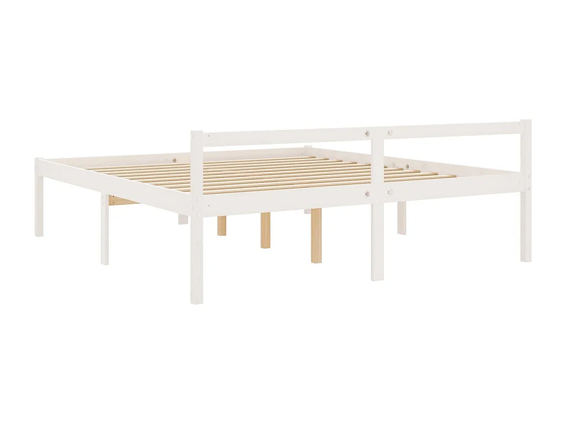 Lit pour personne âgée sans matelas blanc 180x200 cm